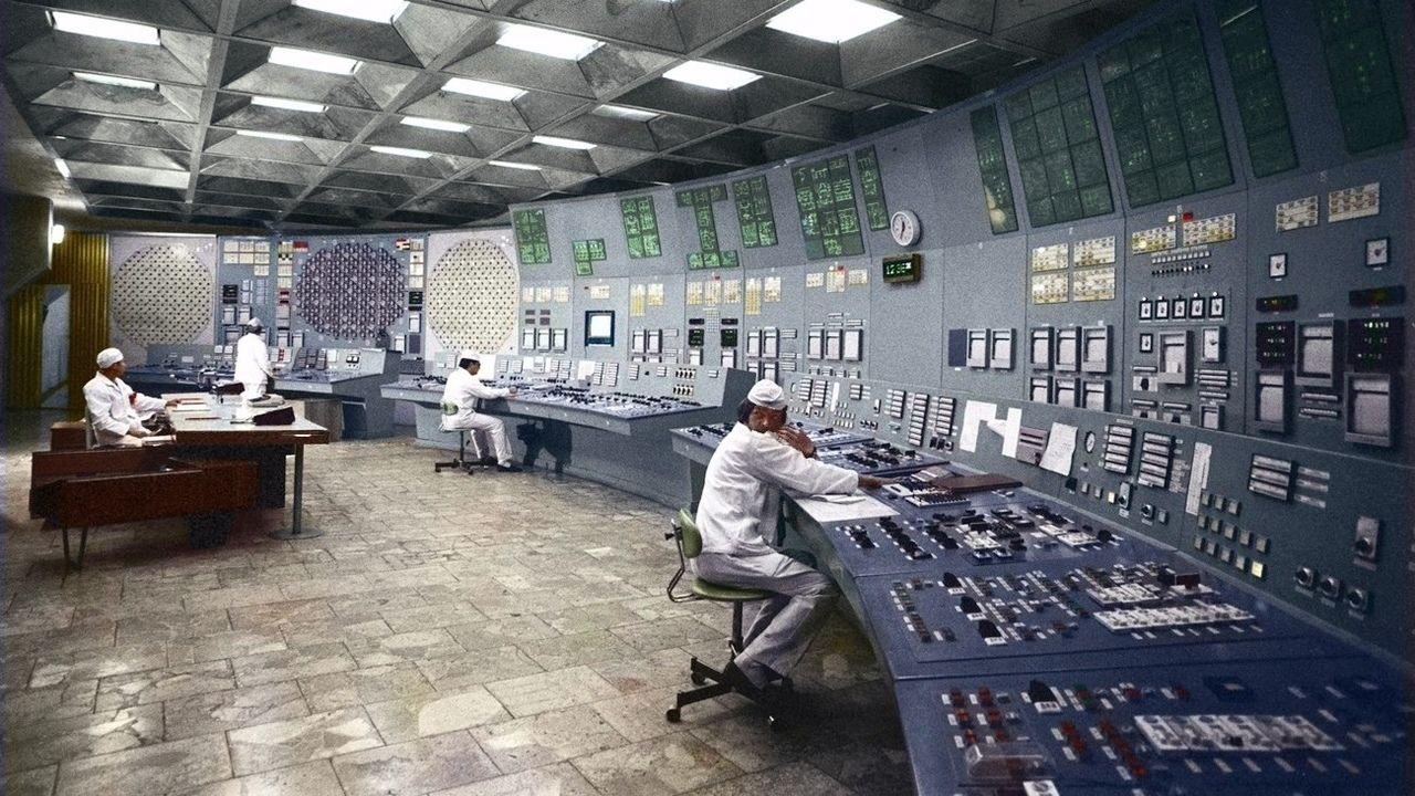 Пульт кіравання 4-га энергаблока ЧАЭС, 1985 год
